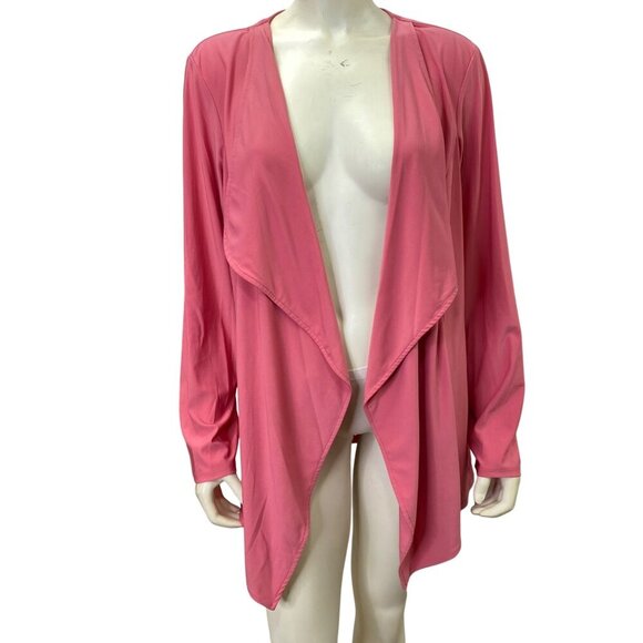 Antthony Pink Open Front Cardigan Long Sleeve Lightweight Top/jacket L - Picture 1 of 9